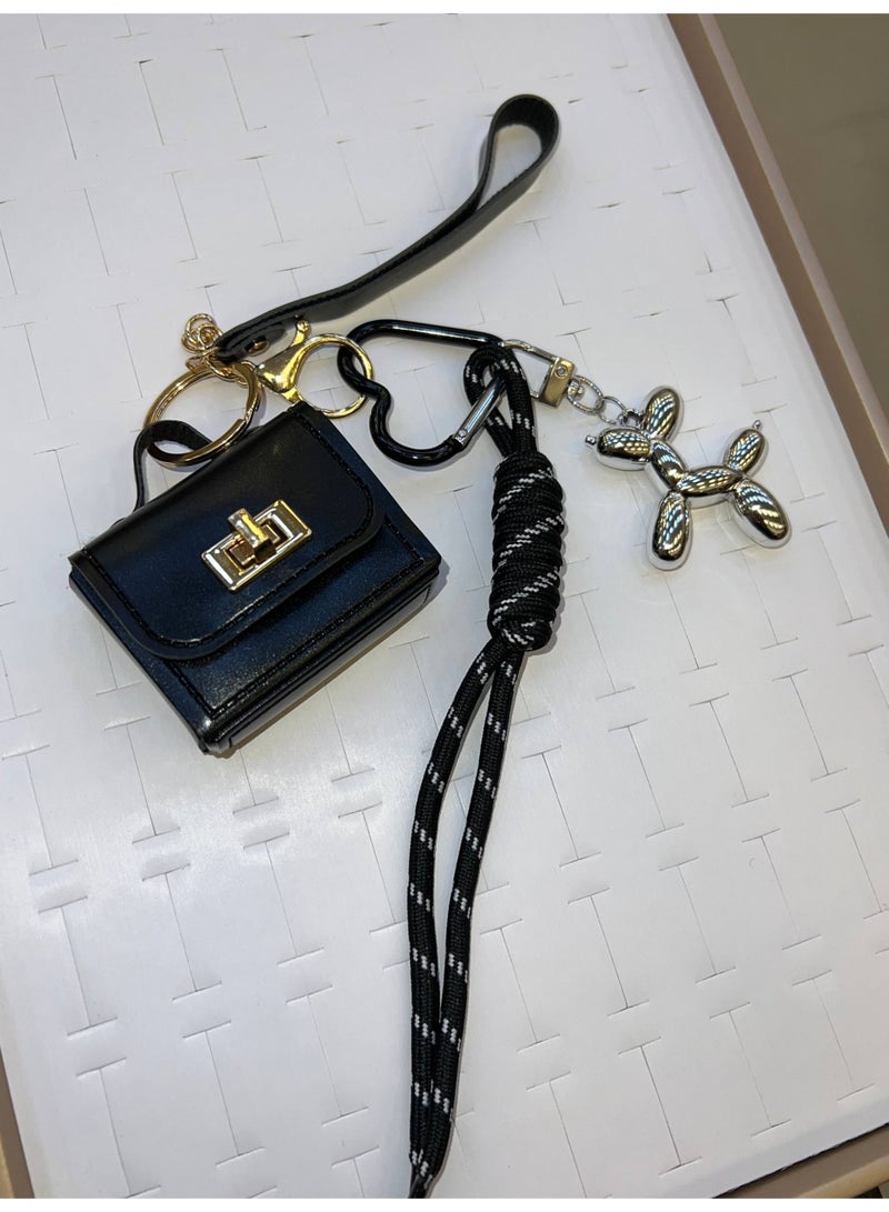 A stylish heart-shaped bag and keychains in assorted colors - Image 2